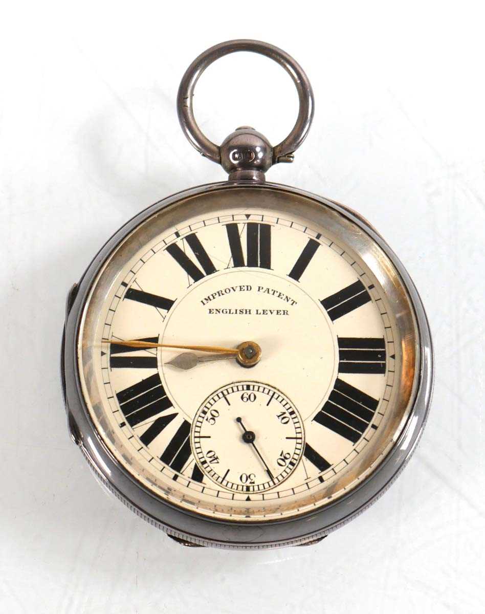 Lot 470 - An Edwardian silver open face pocket watch by...