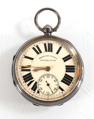 Lot An Edwardian silver open face pocket watch by...