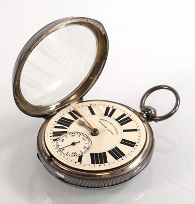 Lot 470 - An Edwardian silver open face pocket watch by...