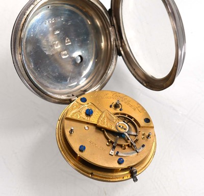 Lot 470 - An Edwardian silver open face pocket watch by...