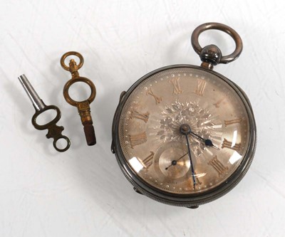 Lot A Victorian silver open face pocket watch, the...