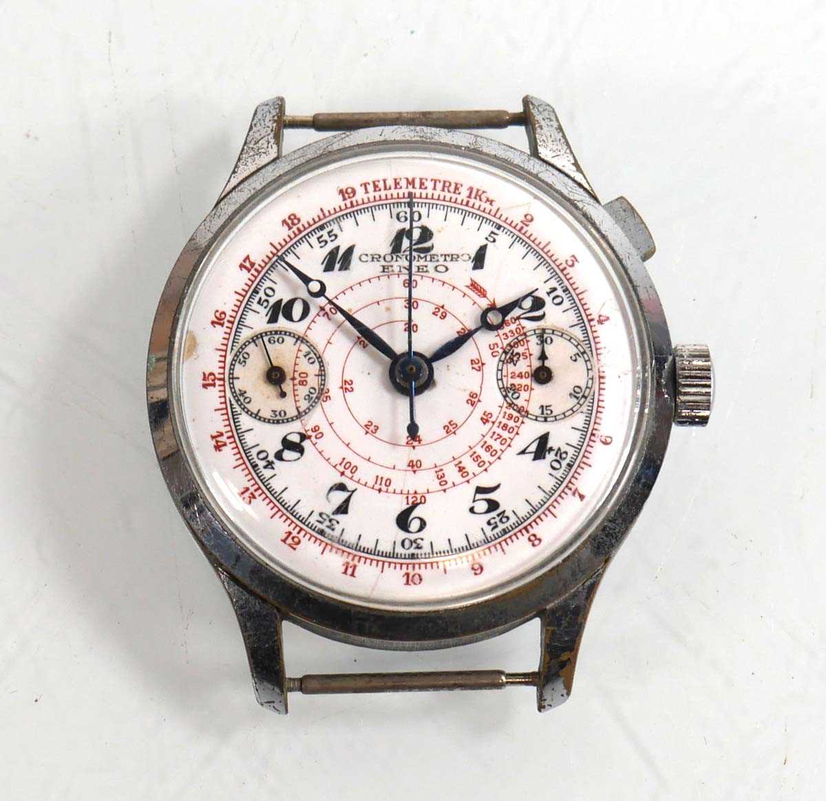 Lot 403 - A gentleman's stainless steel 'Cronometro'...