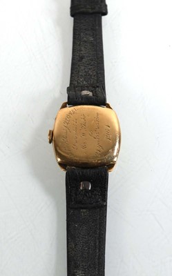 Lot 404 - A gentleman's 9ct yellow gold wristwatch by...