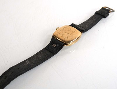 Lot 404 - A gentleman's 9ct yellow gold wristwatch by...