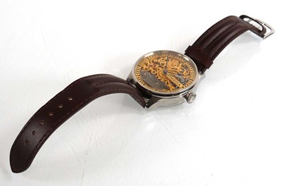 Lot 407 - A gentleman's stainless steel wristwatch...