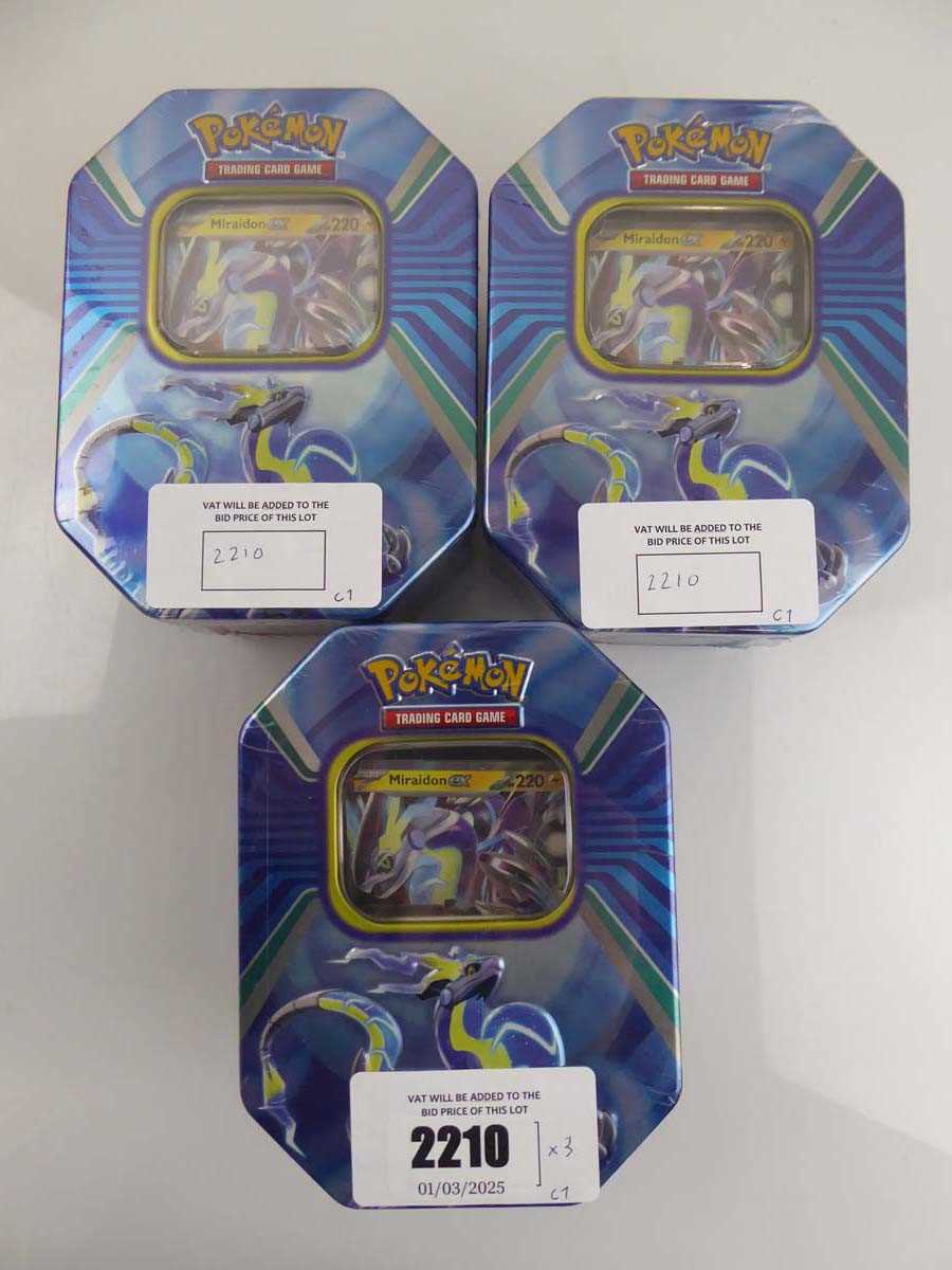 Lot x3 Pokemon Paldea Legends Tins