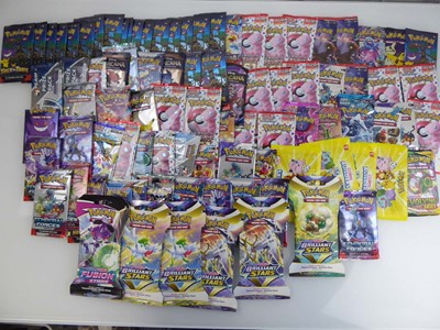 Lot Approx 91 English/Japanese Pokemon Booster...