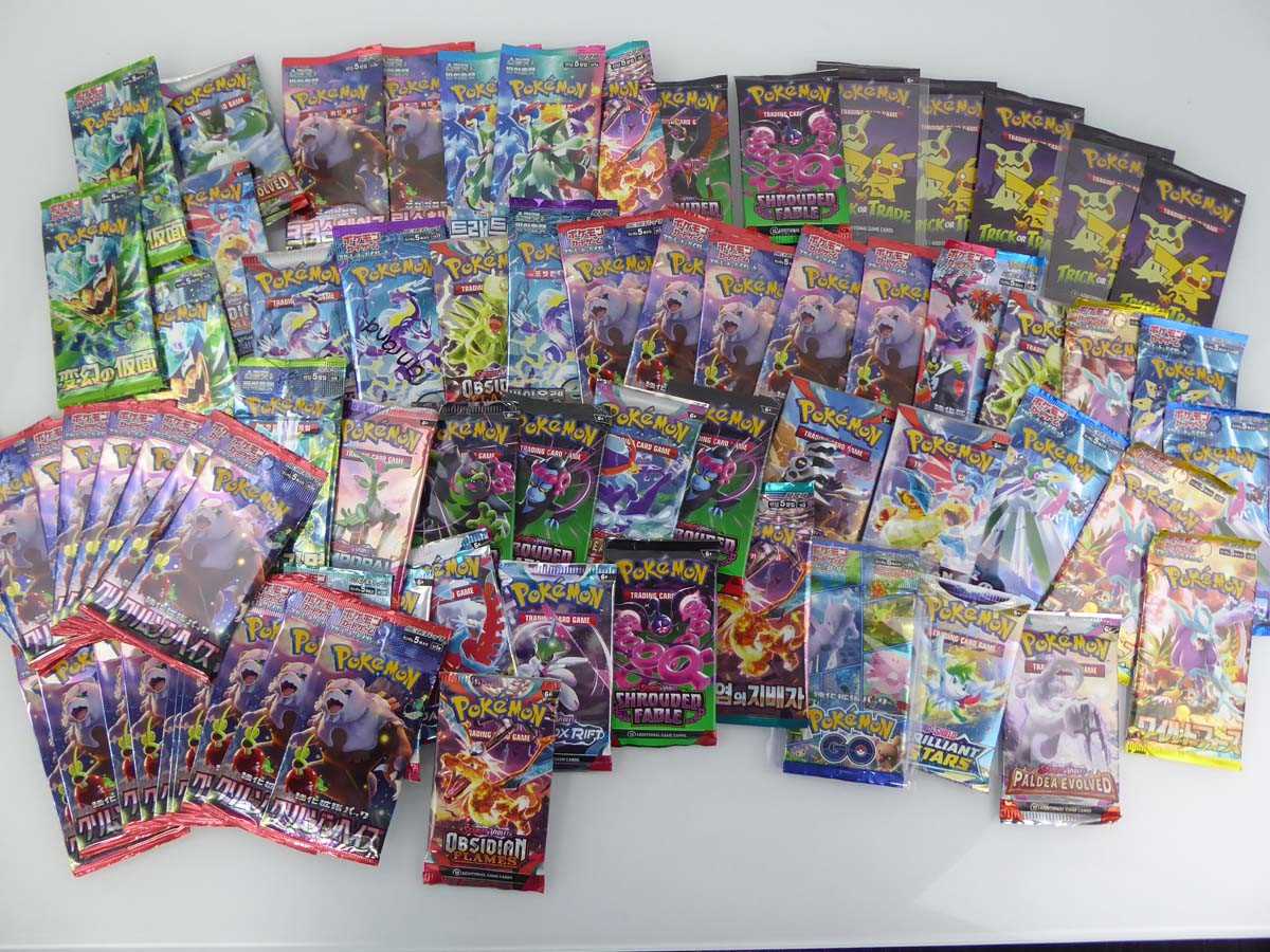 Lot Approx 70 Pokémon English/Japanese Booster...