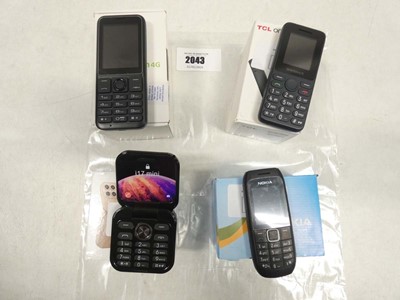 Lot 2043 - 4x mobile phones; i17 Mini smartphone, Nokia...