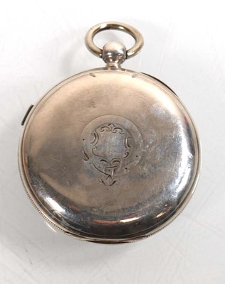 Lot 477 - A Victorian silver open face chronograph...