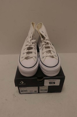 Lot 1579 - Converse Lift Hi in black and white size UK5...