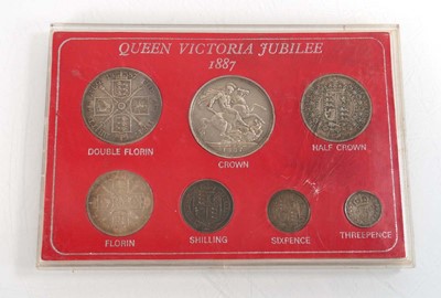 Lot 224 - A set of seven Victorian silver coins from...