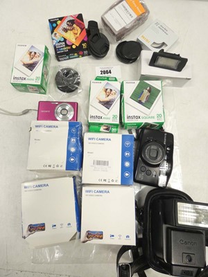 Lot 2064 - Various cameras and camera related accessories