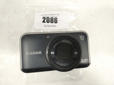 Lot 2086 - Canon PowerShot SX210 IS digital camera