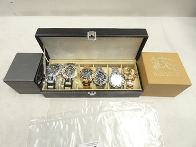 Lot 2099 - Burberry and Armani *empty* watch boxes and a...