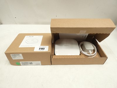 Lot 2103 - Eero Pro 6E Tri-band mesh Wi-Fi router and a...