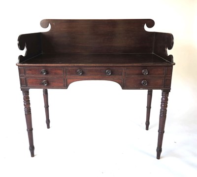 Lot 4 - A Victorian mahogany writing or dressing table,...