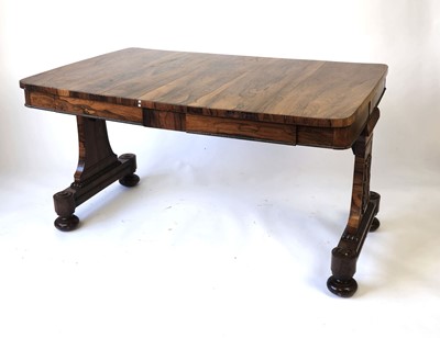 Lot 10 - A Regency rosewood centre table with two...