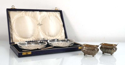 Lot 230 - A pair of late Victorian silver and parcel...