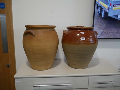 Lot 1064 - 2 large earthenware jars