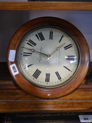 Lot 1073 - Edwardian mahogany wall clock by Wehrle,...