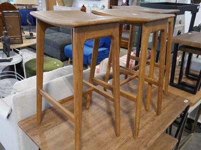 Lot 1087 - 3 matching wooden stools