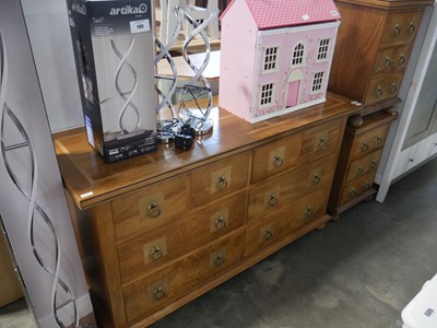 Lot 1117 - Hardwood bedroom suite comprising a lowboy of...