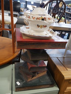 Lot 1109 - Book shaped side table and 'Nancy' tureen and...