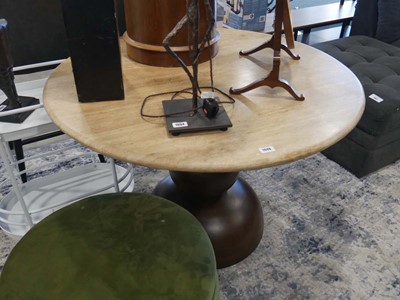 Lot 1046 - Modern circular single pedestal dining table,...