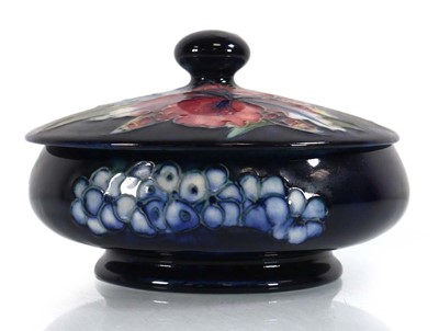 Lot 173 - A Moorcroft covered powder bowl decorated with...