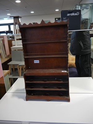 Lot 1118 - Hanging dark oak rack