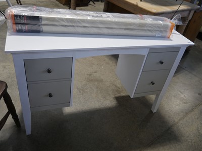 Lot 1121 - Modern white dressing unit with grey drawers