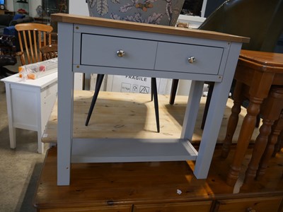 Lot 1126 - Modern grey single drawer side table with...