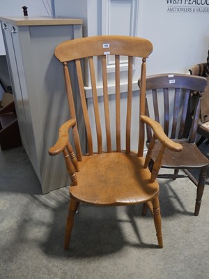 Lot 1178 - Elm Windsor chair with 1 further wooden chair