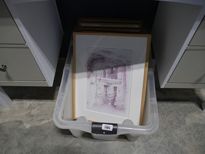 Lot 1181 - Crate containing various pictures incl....