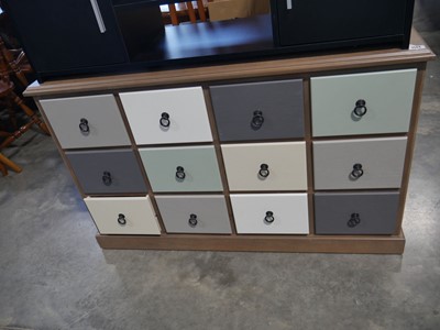 Lot 1144 - Modern multi-drawer storage unit with coloured...