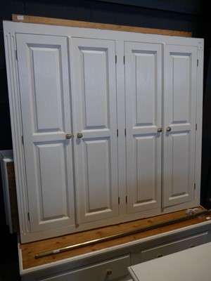 Lot 1161 - White painted pine bedroom suite comprising a...