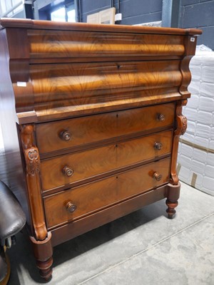 Lot 1167 - Victorian mahogany chest with 3 lower standard...