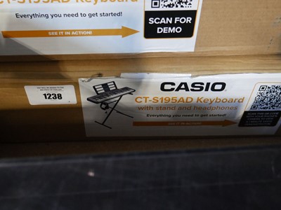 Lot 1238 - Boxed Casio keyboard set (CTS195AD)