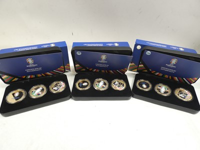 Lot 2156 - 3x UEFA Euro 2024 commemorative sets