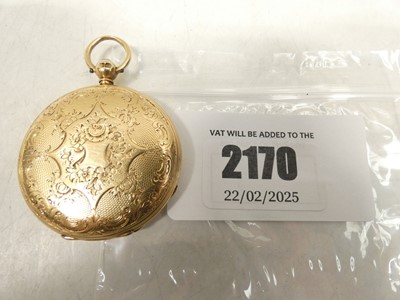 Lot 2170 - May London 18ct full hunter pocket watch