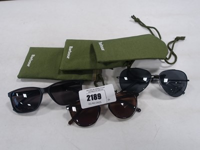 Lot 2189 - Three pairs of Barbour sunglasses