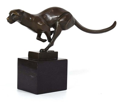 Lot 140 - A contemporary bronze sculpture modelled as a...