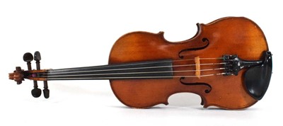 Lot 153 - A late 19th century French violin with a...
