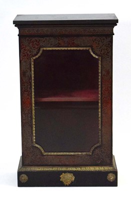Lot 4 - A 19th century pier cabinet, the black marble...