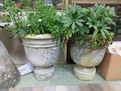 Lot 2 - A pair of early 19th century garden pots with...
