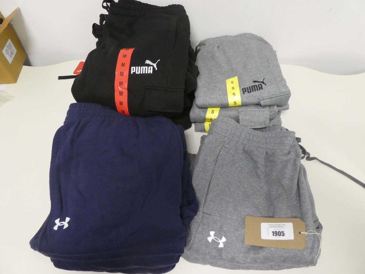 Lot Approx. 13 joggers by Under Armour or Puma