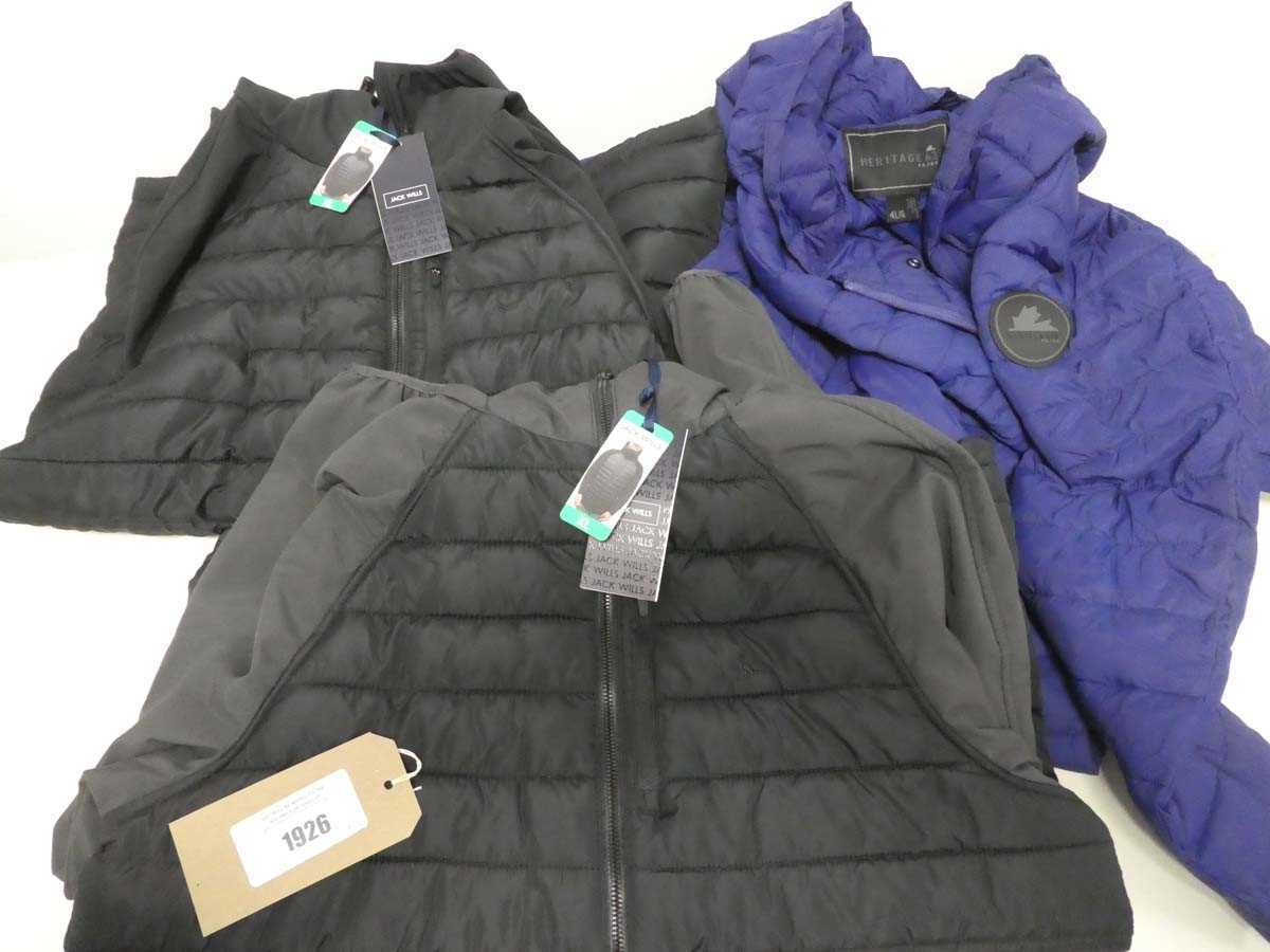 Lot 1926 - X2 Jack Wills media jackets (both size XL) &...