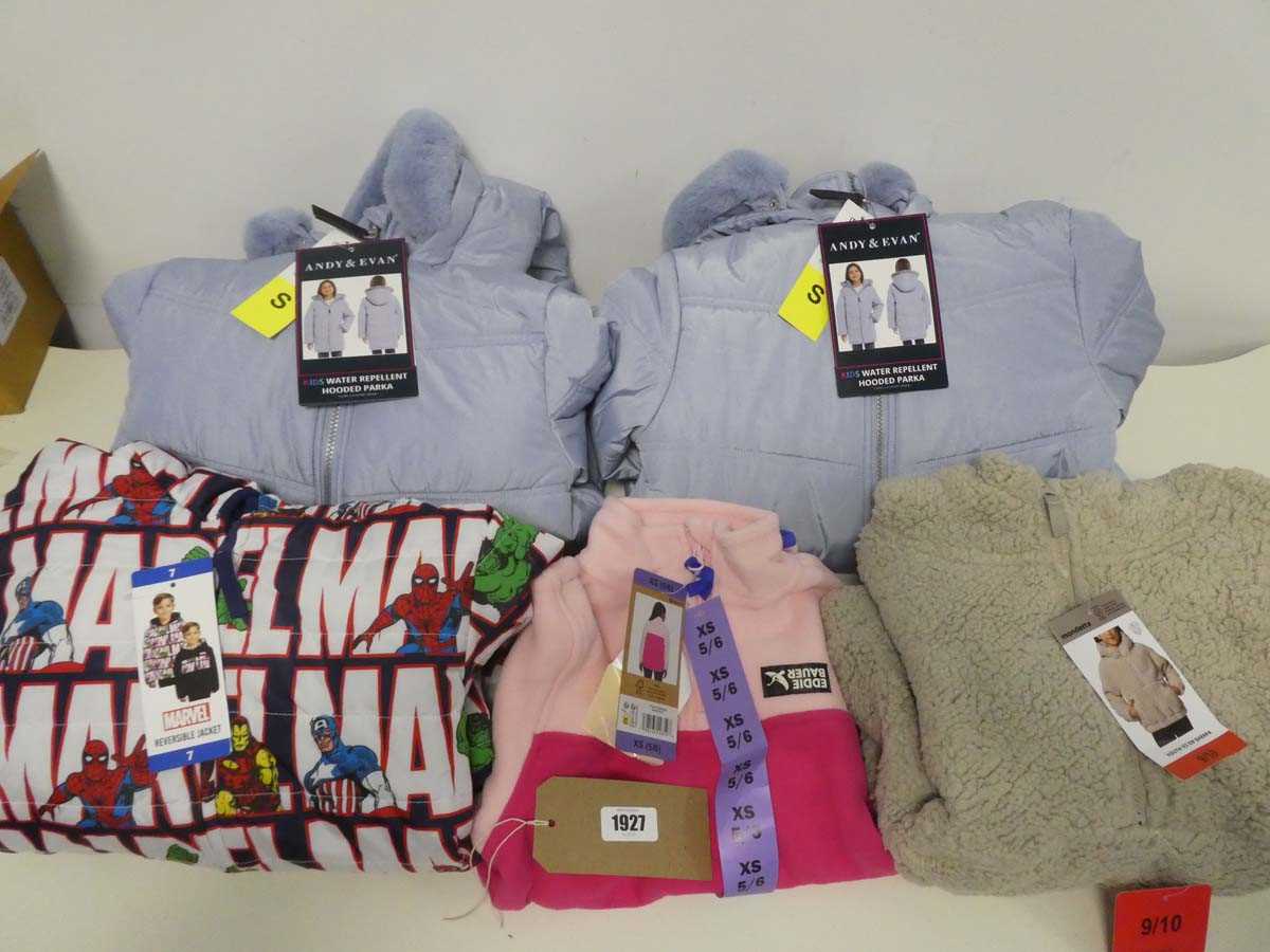 Lot 1927 - x5 childrens coats or fleeces by Andy & Evan,...