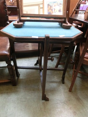 Lot 82 - An early 20th century folding bridge table
